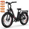 Electric Bike Drvetion 26" 1000W Motor Adult Ebike 48V 20AH Max Range 110Km Top Speed 50Km/h Black CTR26