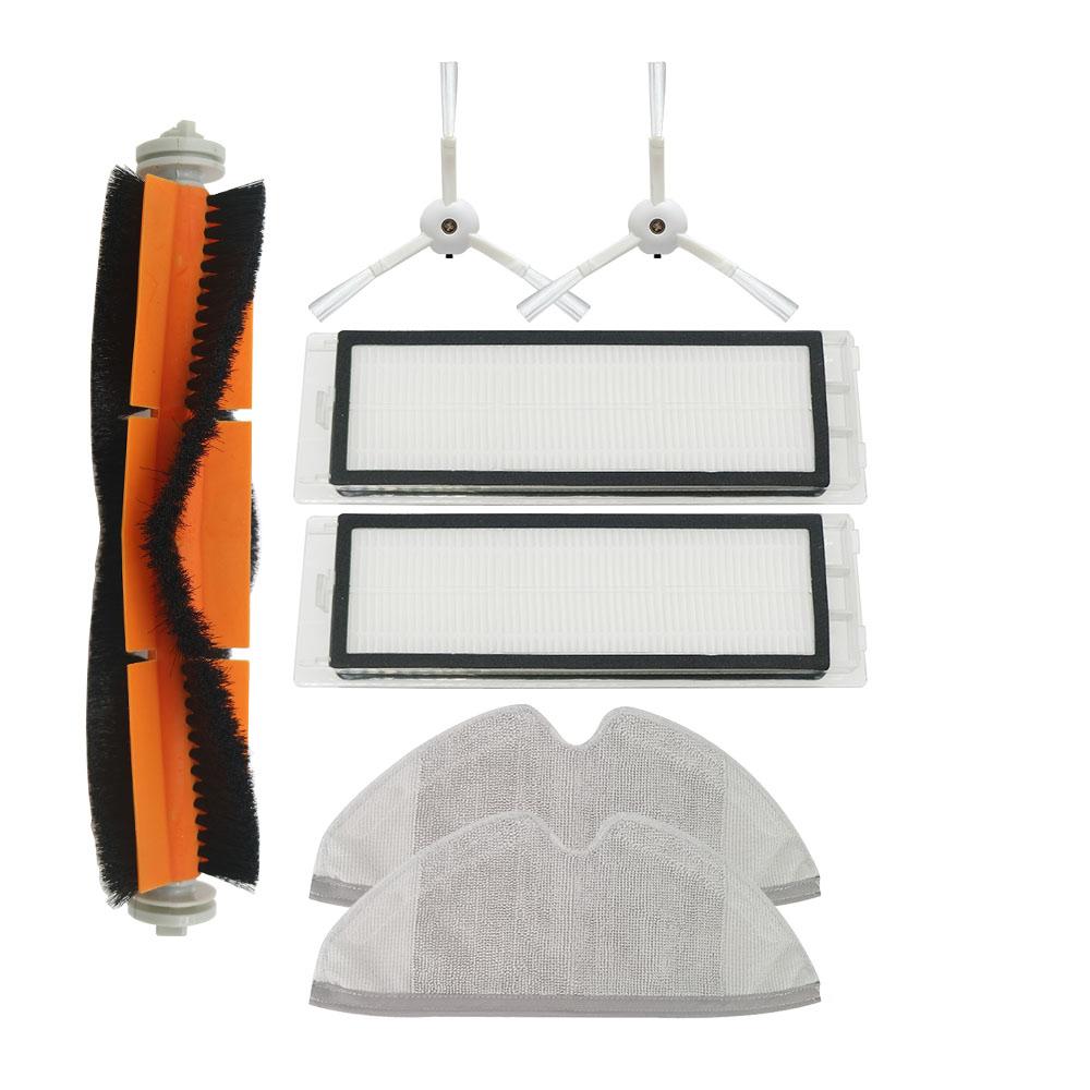Основная щетка + HEPA-фильтр + боковая щетка для робота-пылесоса Xiaomi MI 2 Roborock S50 S51, запчасти для пылесоса, аксессуары