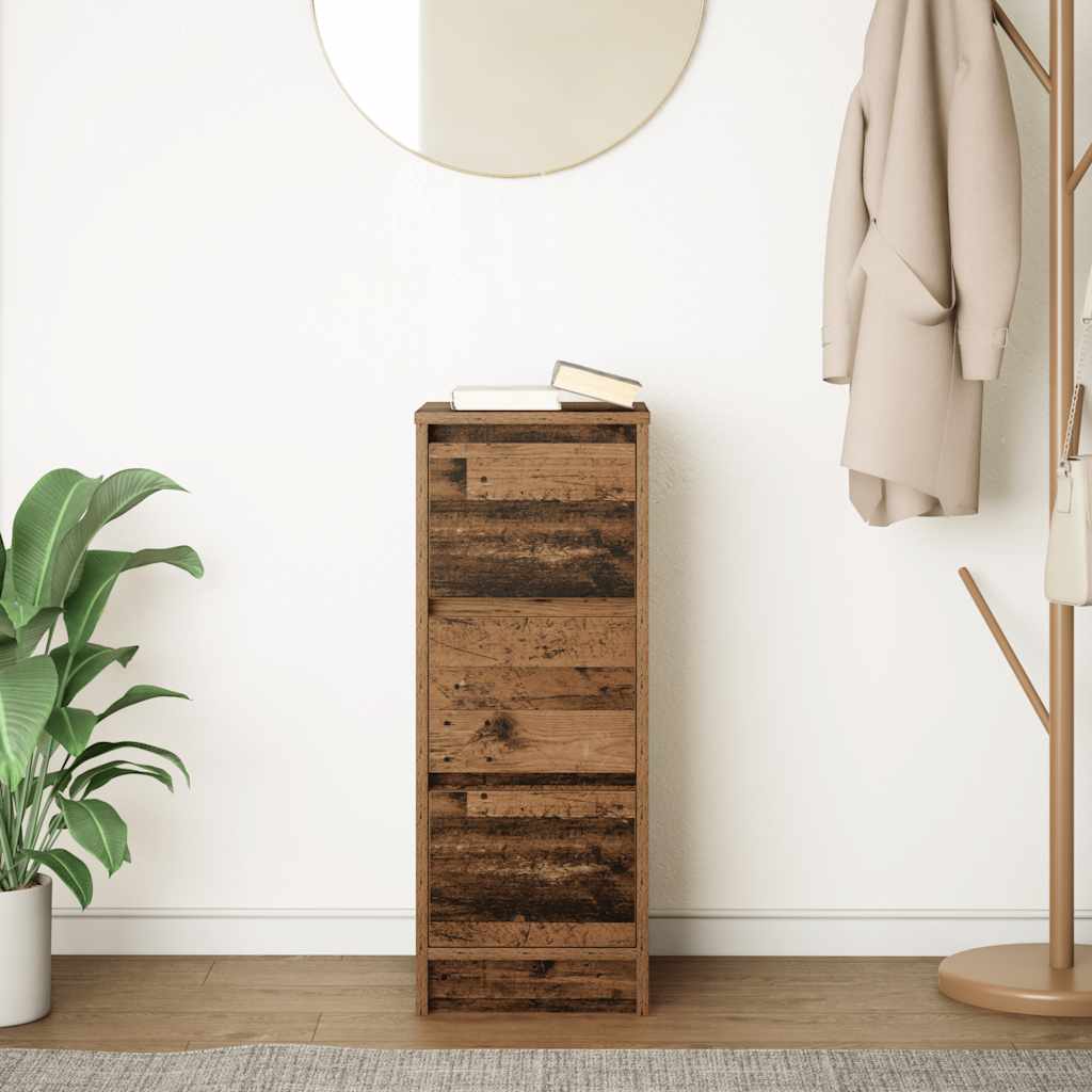 Sideboard with Rustic Wood Effect 29.5 x 34 x 76 cm Engineered Wood