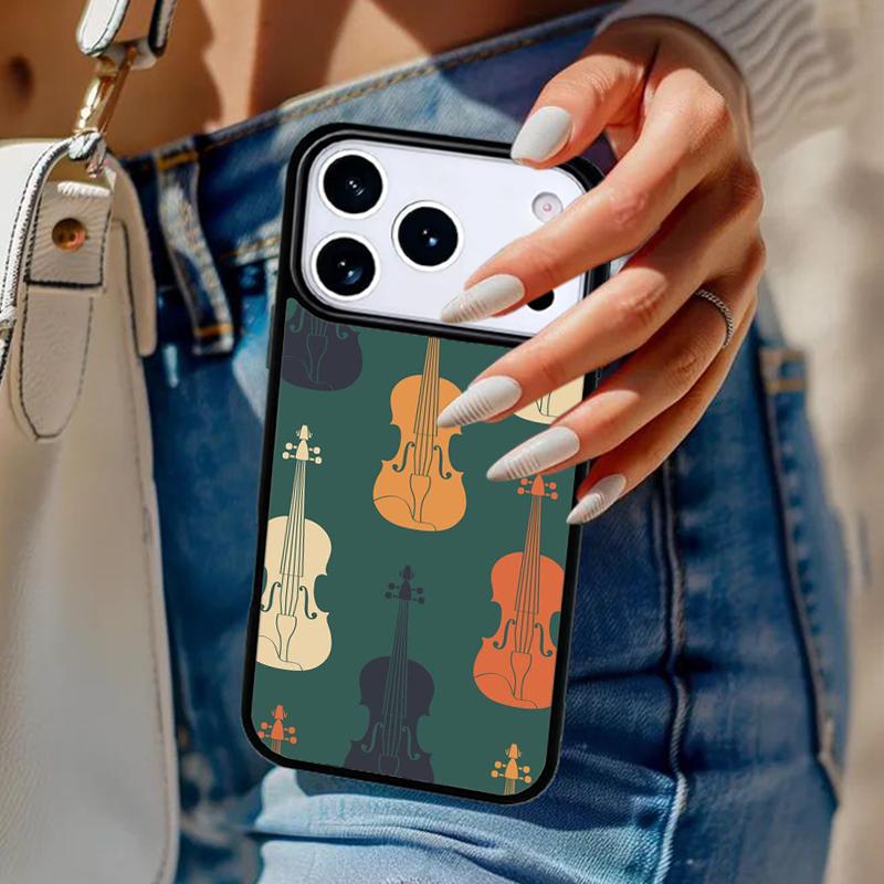 Музыкальные ноты Скрипка Классический Чехол для Телефона Для iPhone 17 Air 14 15 13 12 Max Чехол Для Apple 16e 11 Pro Max Plus Coque