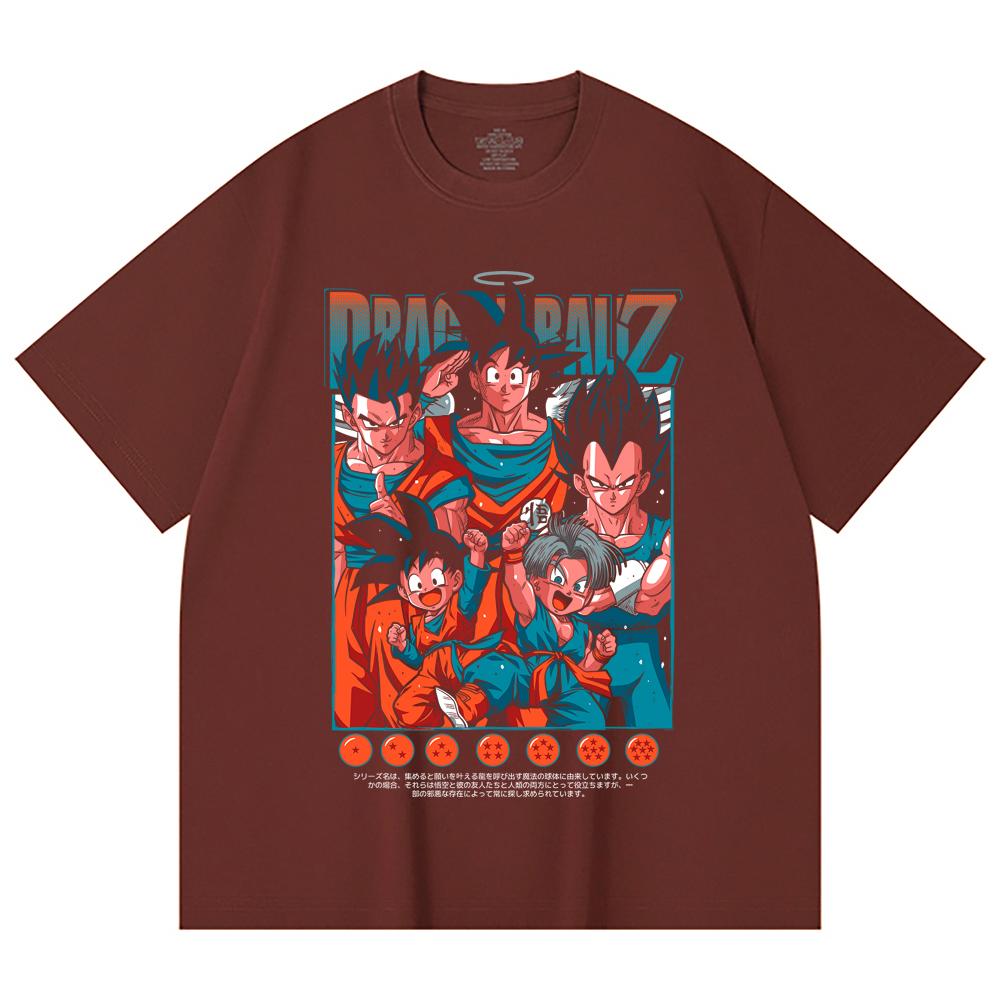 230 Gsm 100% Cotton Dragon Ball V37 Print Unisex Heavy Cotton T Shirt