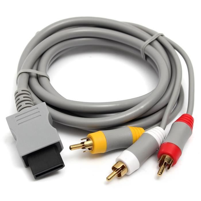 AV Video Cable - TEMPSA - Nintendo Wii - 1.8 M - 3-RCA Connector - High Quality