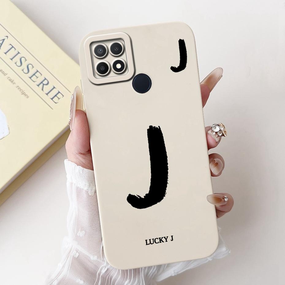 New Fashion Letter Phone Case For OPPO A15 A15s Soft Silicone Shockproof Cover For Oppo A15 A15S CPH2179 CPH2185 Cases Bumpers