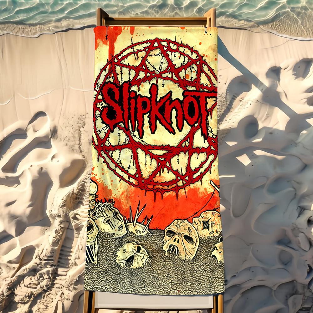 Rock Band S-Slipknot Полотенце Пляжное Полотенце Дорожное Легкое Приятное для Кожи Для Бассейна Пляжа Кемпинга Круиза Лето
