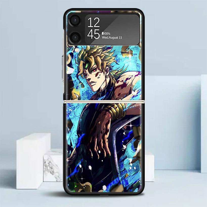 JoJo Adventure Дио Диего Брандо Черный Чехол для Samsung Galaxy Z Flip 7 6 5 4 3 5G Чехол для Телефона Flip7 Flip6 Flip5 Flip4 Flip3 Patt