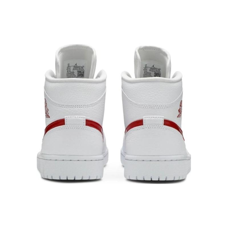 Женские кроссовки Air Jordan 1 Mid 'White University Red' Jordan BQ6472-106