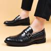 Fashion High Quality Leather Shoes for Men Casual Classic Loafers Crocodile Skin Men Dress Shoes Formal Oxford Office Wedding Shoes