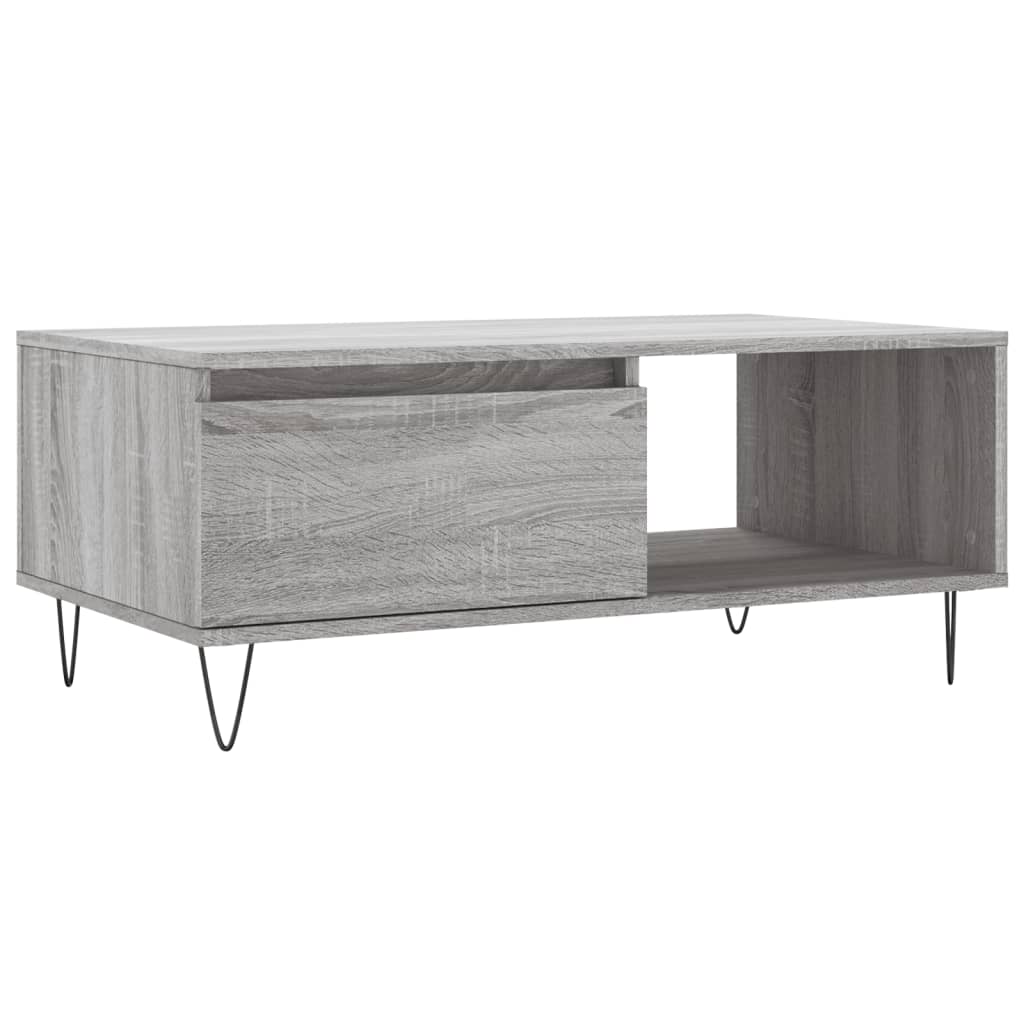 Coffee Table Gray Sonoma 90 x 50 x 36.5 cm Engineered Wood