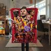 Фланелевое одеяло с принтом игроков Galatasaray SK, мягкий плед для спальни, дивана, стирающийся, сувенир для фаната, отличный подарок.