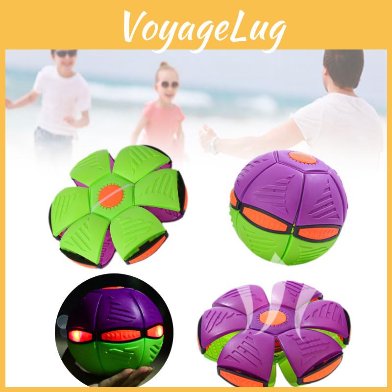 Ball Saucer Flying Deformation Bouncing Music Lights Kid Toy Pet Outdoor