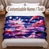 Axolotl Theme Soft Blanket Personalized Custom Name Text Print Warm Blanket Home Sofa Bedroom Decor