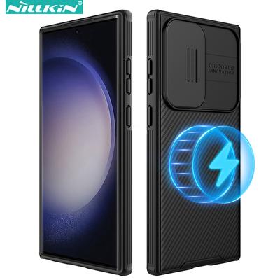 Магнитный чехол Nillkin для Samsung Galaxy S24 Ultra / S24+ / S23 Ultra / S22 Ultra Противоударный со сдвижной крышкой камеры