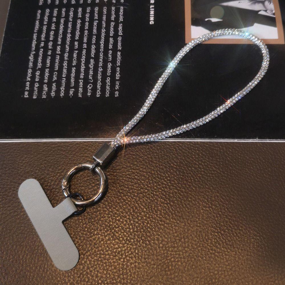 Яркий шнурок для телефона со стразами, цепочка, ремни для подвешивания на шею, аксессуары для телефона