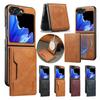 Кожаный чехол 2 в 1 для Samsung Galaxy Z Flip 7 6 5 4 3 Flip5 Flip6 Съемный кошелек Слот для карт Беспроводная зарядка Чехол для телефона