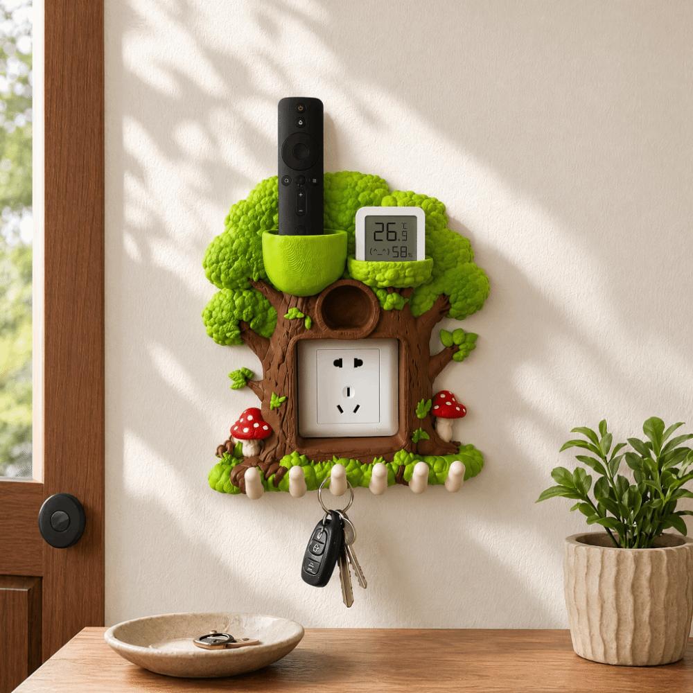 Creative Key Hook 3D Printed Light Switch Sleeve Protective Remote control storage Home Decoration
