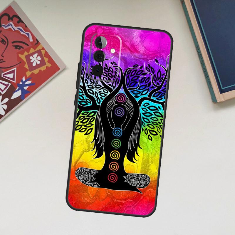 Mandala Chakra Yoga Case For Samsung Galaxy A52 A53 A54 A12 A13 A14 A32 A33 A34 A23 A24 A72 A73 A51 A71 A15 A25