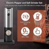 Rechargeable Electric Salt And Pepper Grinder Set With Double Charging Base, Usb Cable, Automatic Salt Pepper Grinder
