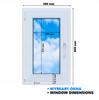 Okno Pcv Antracyt 50X80 Lewe Nowe 500X800 Mm Rozwierno-Uchylne Dwuszybowe