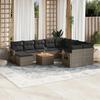 VidaXL Garden Lounge Set with Cushions 11 Pcs, Patio Sofas, Patio Furniture Set, Outdoor Furniture, Grey 3224856