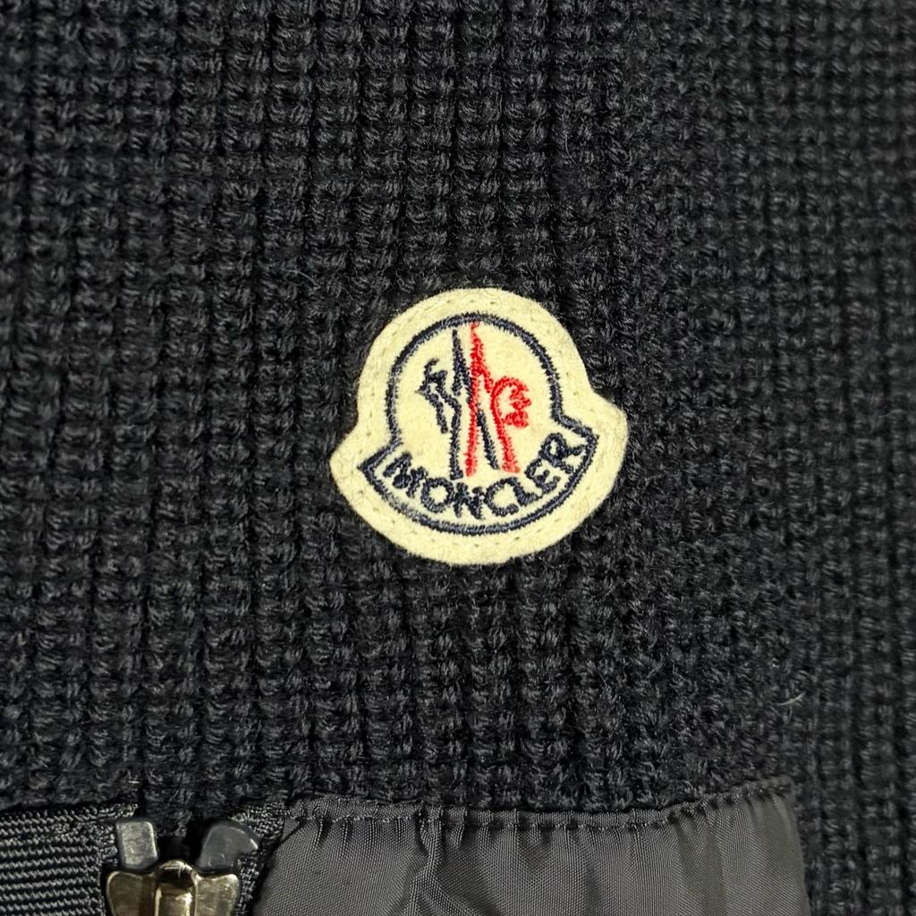 MONCLER Down Knit Jacket Dark Navy Men's Size M Model C2091940280094789