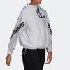 Adidas Тканая повседневная спортивная куртка с капюшоном на молнии для женщин, белые куртки H65727