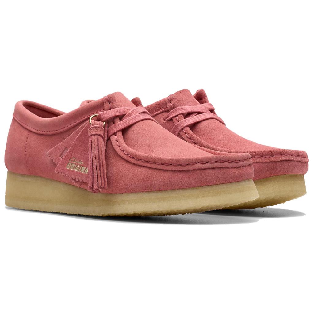 Clarks Замшевые Легкие Дышащие Повседневные Туфли Женская обувь Розовый 26179159