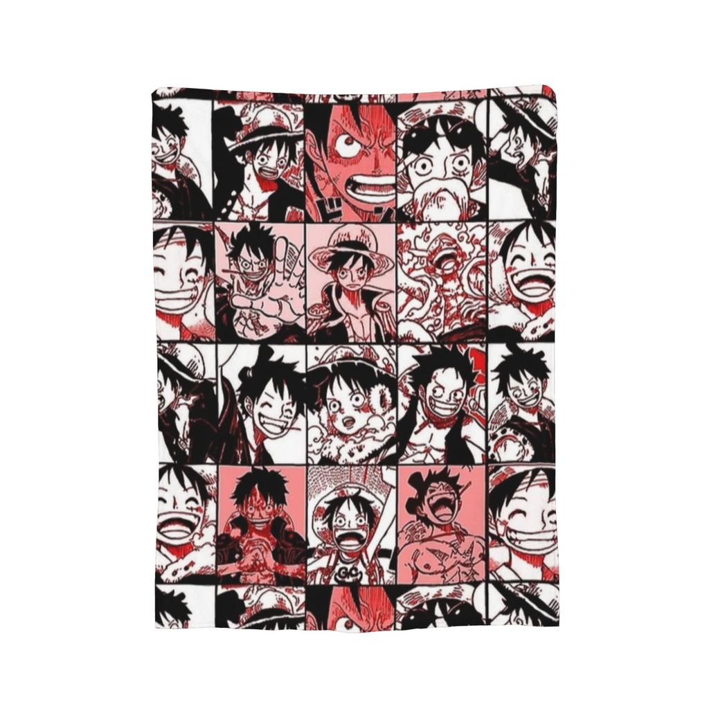 Japanese Anime Blanket Fleece Spring Autumn Luffy Anime Multifunction Lightweight Thin Throw Blanket for Bed Travel Bedspreads
