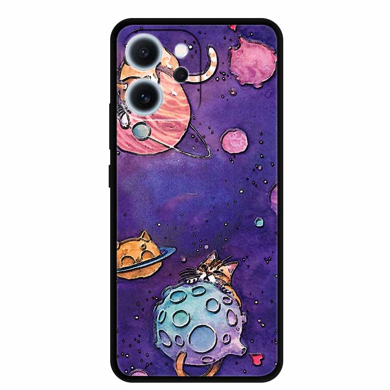 Cartoon Phone Case For Oppo Reno15 F Soft TPU Silicone Protector Relief Flower Emboss 3D Cover Funda Reno15F 15F Bumper Shield