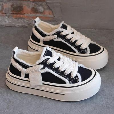 Женские кроссовки на плоской подошве, новый стиль, дышащая парусиновая обувь с цветочным принтом, осенние универсальные студенческие кроссовки на толстой платформе, Zapatillas Mujer