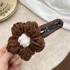 Yousheng Women Hair Clip Hand-Woven Knitting Flower Decor Hair Pin with Soft Yarn Multi-Purpose Hairpin Hair Accessories