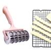Pastry Roller Cutter Non-slip Long Handle Cozy Grip Stainless Steel Roller Blade Slicing Bakery Tool Pancake Wheel