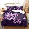 Purple Duvet Cover Set 3D Polyester Comforter Cover Lavender Butterfly Romantic Theme King Queen Size For Kids Girls Women Boys