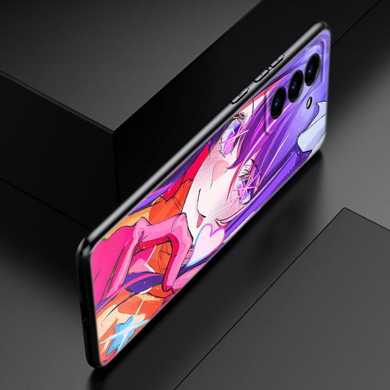 Аниме AI Oshi черный силиконовый чехол для телефона Samsung Galaxy S23 S21 S20 FE S24 S22 Ultra S10E S10 S9 S8 Plus