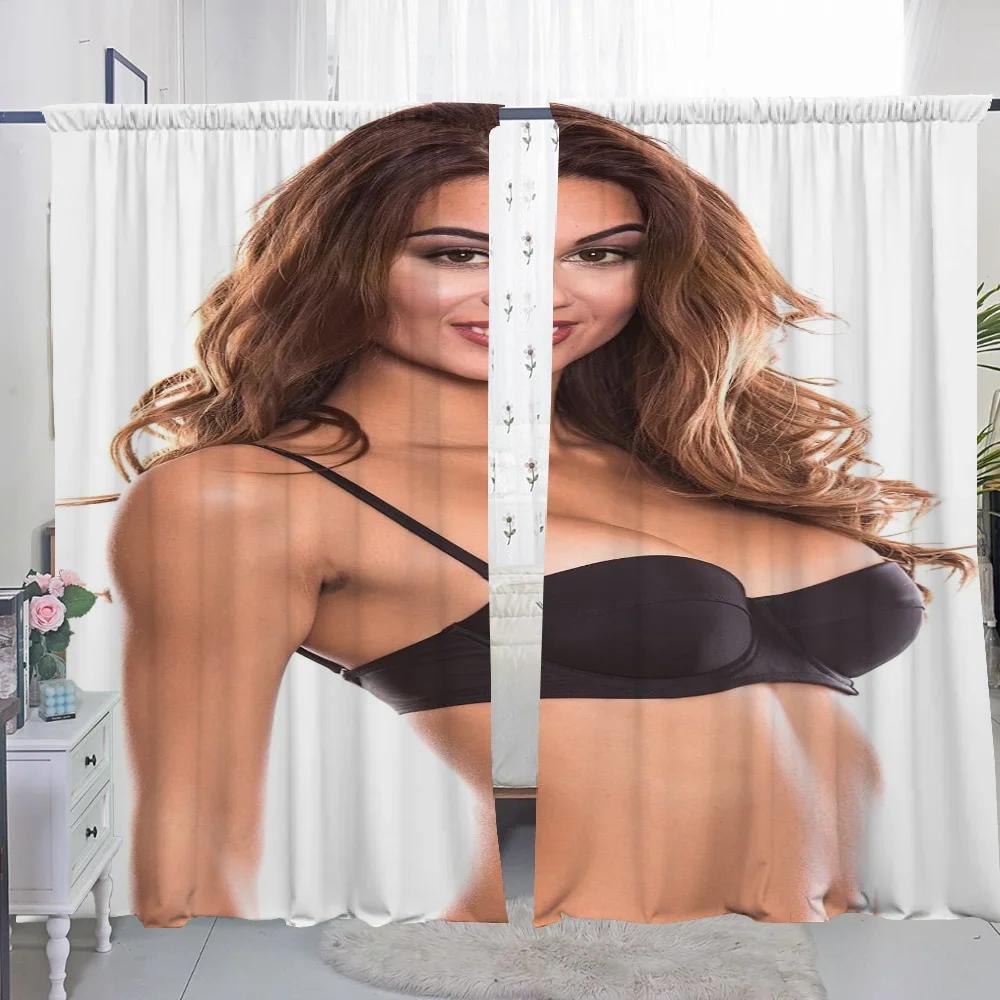 Оконные кухонные шторы для гостиной 2 штуки Блэкаут шторы Дверная штора Купальник Красота Украшение спальни Перегородка