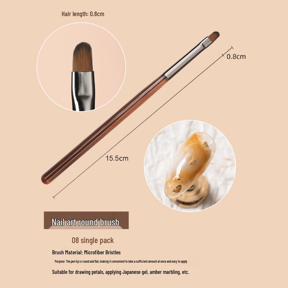 Ледяной прозрачный японский серый набор кистей для нейл-арта для лайнера, рисования, цветов и градиентного геля