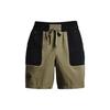 Тканые шорты прямого кроя с цветными блоками, мужские штаны, темно-зеленые 1370411-361