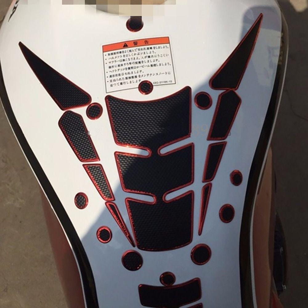 3D Fish Bone Decals Modification Accessories Motorcycle Fuel Tank Stickers Dots Multicolor Edge