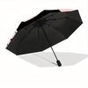 1pc Strawberry Pattern Automatic Open/close Folding Compact Umbrella, 8-Rib Sturdy Canopy, Lightweight Portable, Everyday Use, Gift, Outdoor Umbrella,