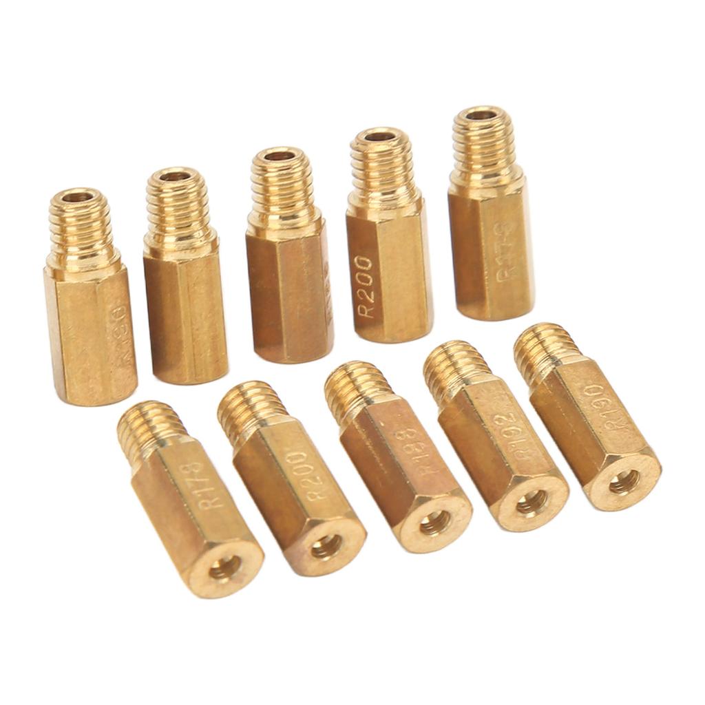 10 Pcs Carburetor Main Jets Metal 5mmx0.8 Thread Main Nozzle Replacement for Keihin PWK PE OKO KOSO
