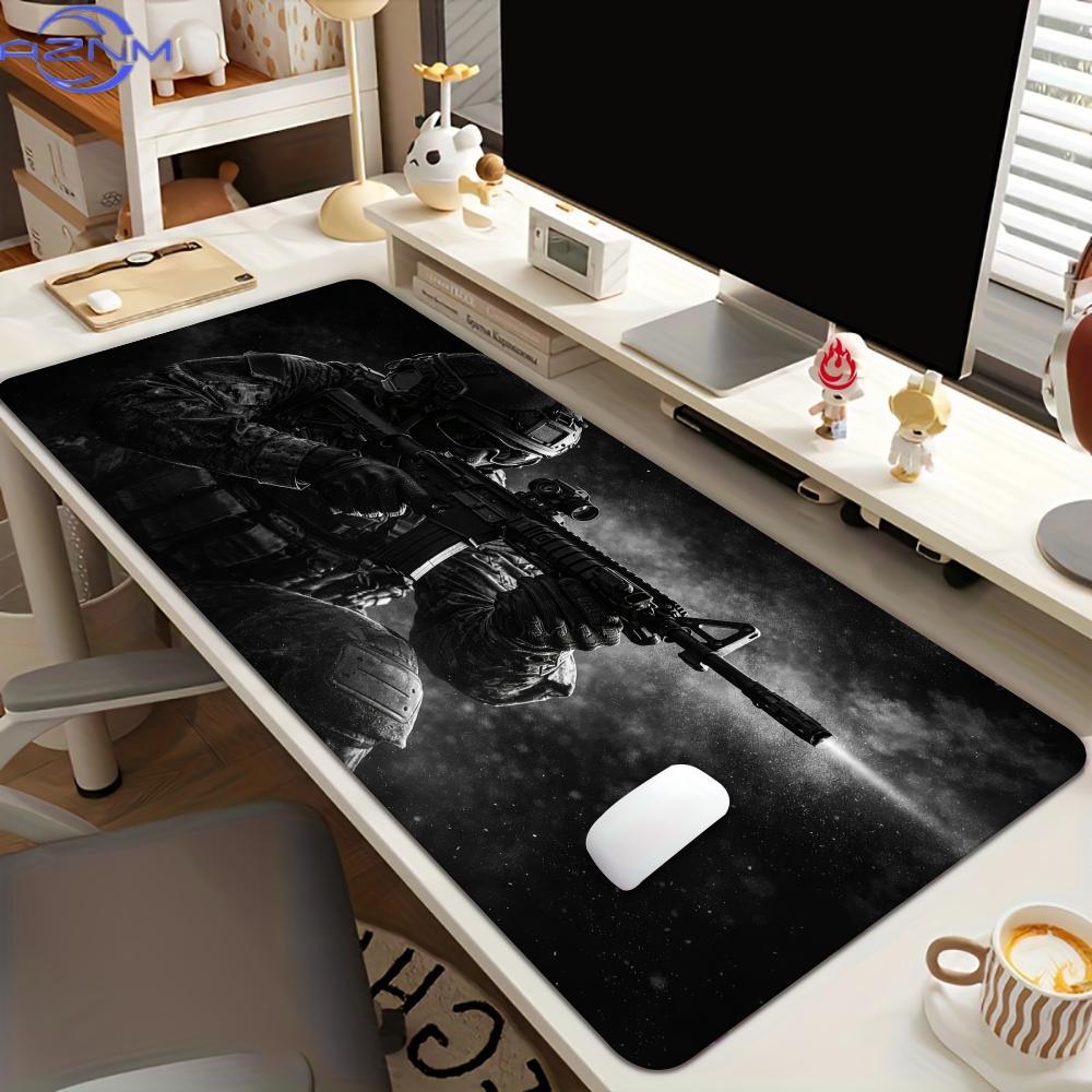 Hardcore Cool Tactical Soldier Large Mouse Pad Desk Mat Nonslip Office Mousepad Pc Accessories Keyboard Gaming Pad Tapis Souris