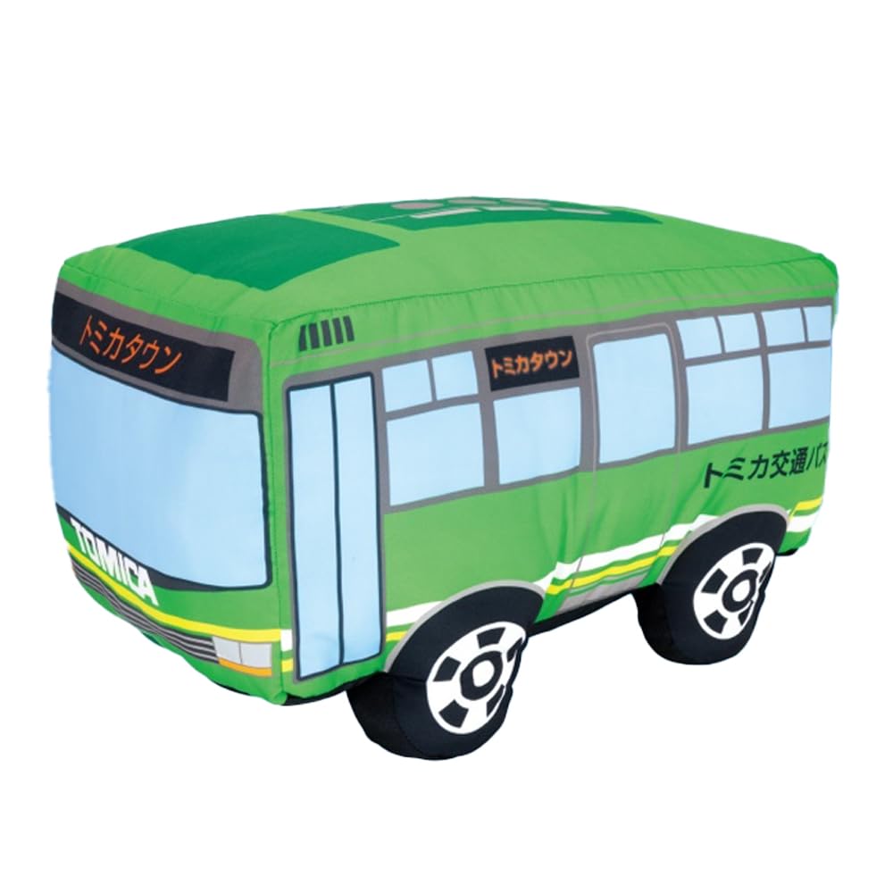 Tomica Official Oversized Plush Toy Big Cushion, Approx. 42cm, (Green)