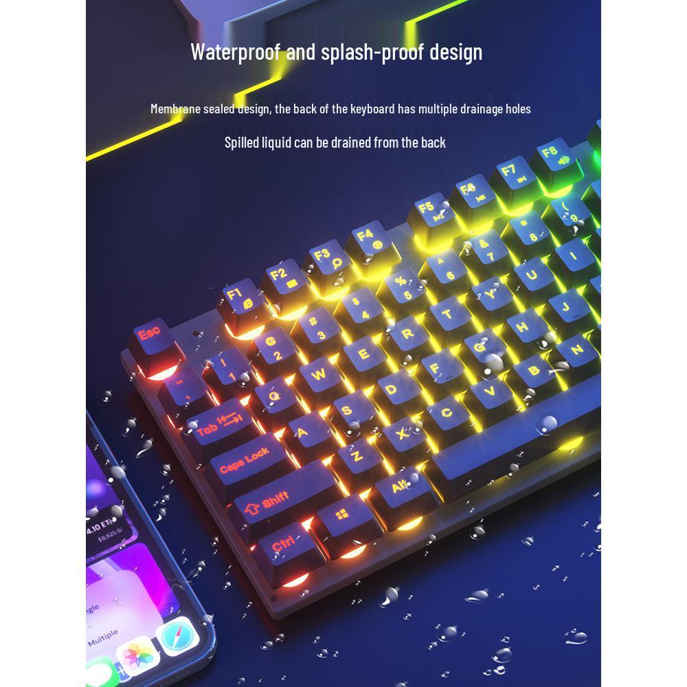 Комплект проводной клавиатуры и мыши: Тихий игровой и офисный режим