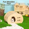Natural Wood Hamster Hideaway Arch Design Gerbils Hiding Villa New Small Pet Castle  Cage Decor