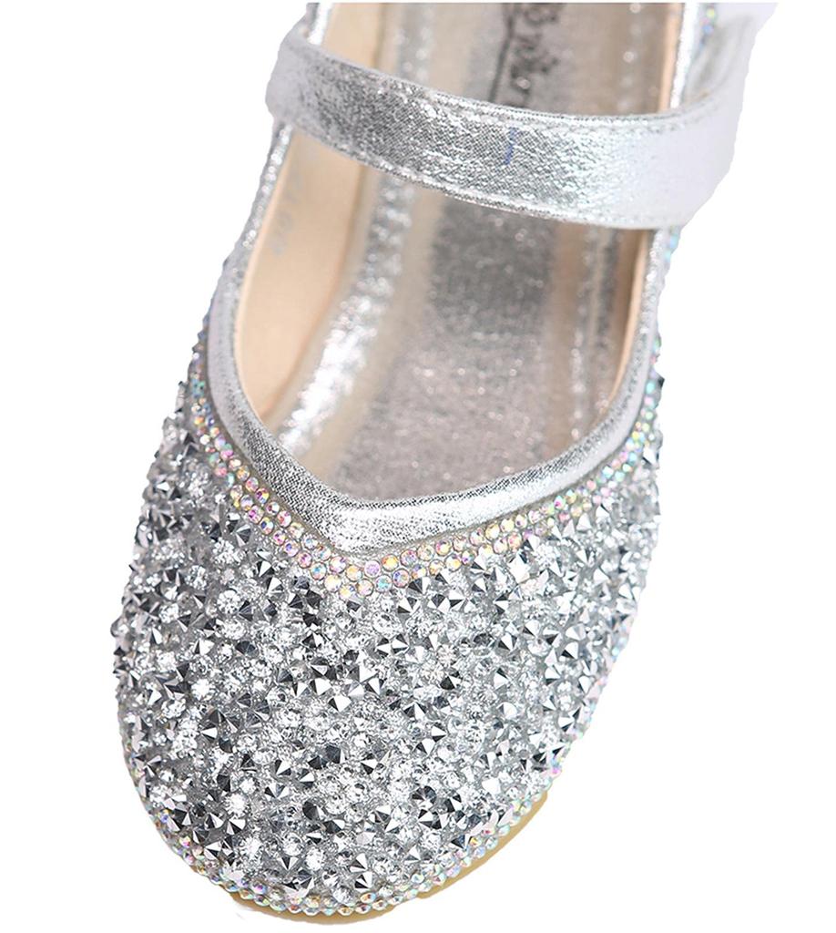 Формальная обувь для платья Блестящая лента Присутствие День рождения 19см [WUIWUIYU] Дети, Девочки, Обувь, Детская, Обувь, Украшение, Легкая, Дышащая,