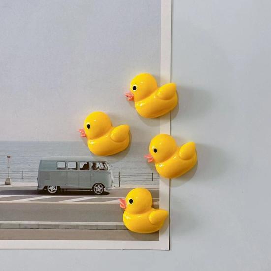 10 шт. Маленький желтый утенок Магнит на холодильник Дом Офис Кухня Шкафчик Холодильник Магнитный 3D Мультяшный Утенок Украшение Орнамент