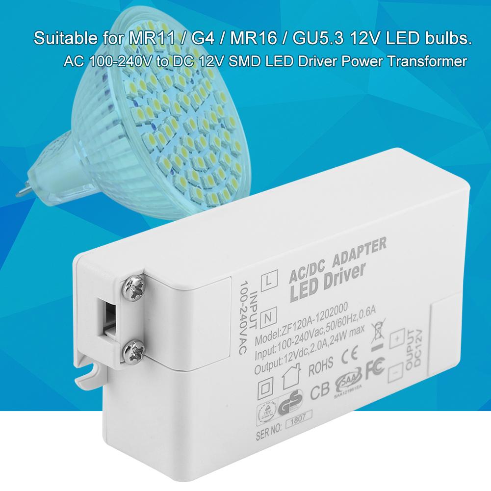 AC 100 240V To 12V LED Driver 12W Constant Voltage Power Supply Adapter For SMD LED Strip Light Home Lighting
