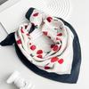 Korean Style Fresh Printed Small Square Scarf For Women Summer Multifunctional Decorative Neck Scarf