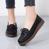 Новые женские мокасины весна-лето кожаная женская обувь на плоской подошве нескользящая для ходьбы фитнес однотонная большого размера дизайнер