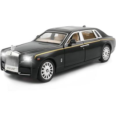 1/24 литая модель автомобиля Rolls-Royce Phantom игрушечный автомобиль, сплав коллекционная реплика Phantom модель автомобиля с инерционным механизмом со звуком и светом для детей подарок