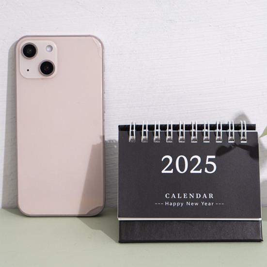 2025 Desk Calendar Flip-top Coil Calendar Schedule Planner To Do List Notepad Time Management Organizer Home Office School Supplies